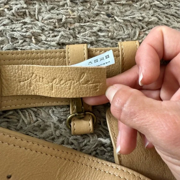 Free people belt. Tool belt look. Size small. Leather suede. Beige color. - Picture 6 of 10